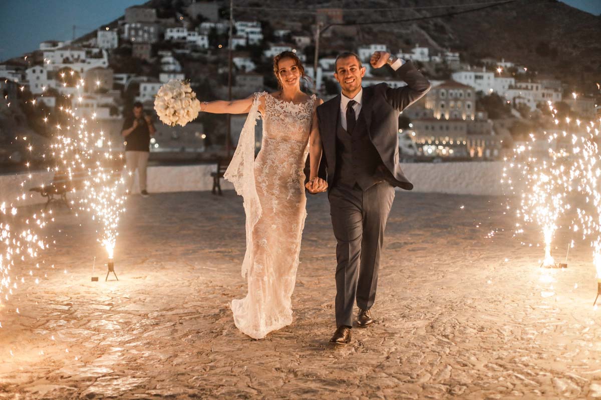 Nicola & Theodora - Hydra Island : Real Wedding by One Way Art