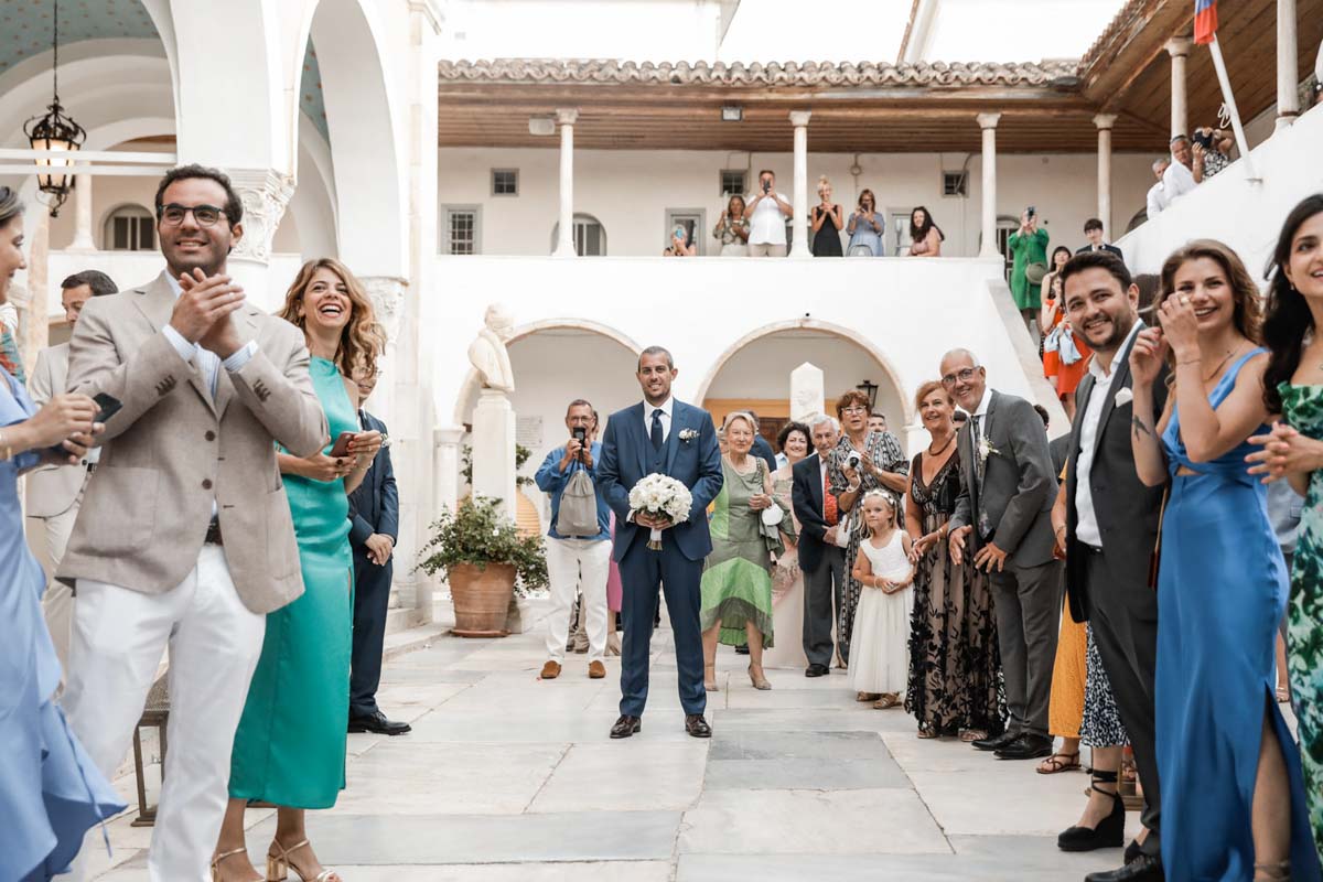 Nicola & Theodora - Hydra Island : Real Wedding by One Way Art